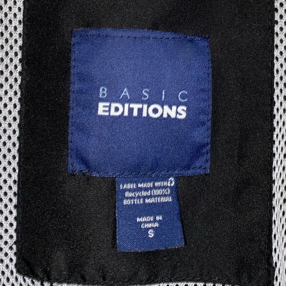 Basic Editions Black Windbreaker Jacket - Picture 5 of 5